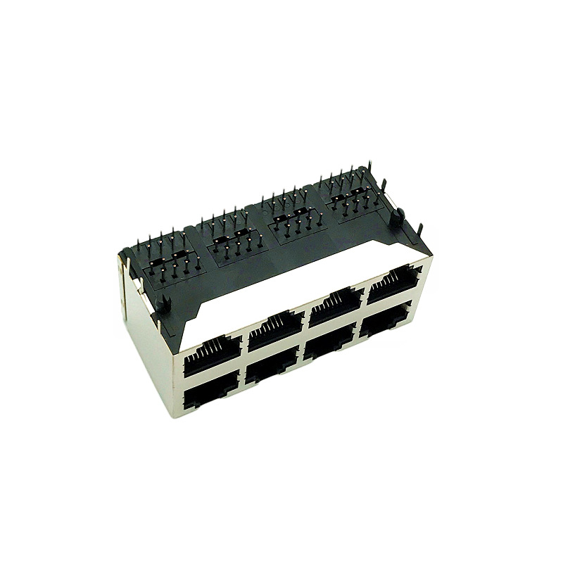 RJ45 2X4帶屏蔽帶彈片網(wǎng)絡(luò)插座
